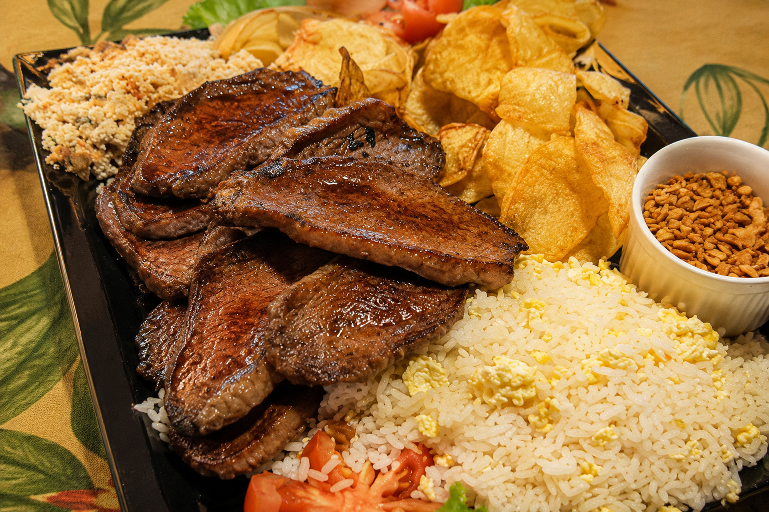 Churrasco servido no Olicio's